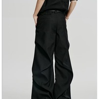 Pantalon large drapé vintage personnalisé, anti-rétrécissement, coupe classique, coupe-vent, style Old Money, streetwear, léger et respirant