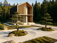 88 ㎡   Villa modulaire de vacances avec salle de bain privée, structure durable, maison préfabriquée résistante au vent