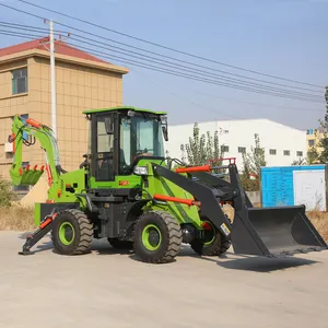 Heavy Machinery Exporter Earth-moving Machinery 4 Wheel Towable Loader Small Mini Backhoe Loader
