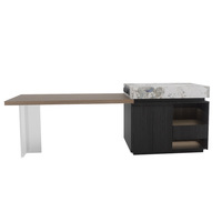 Foshan Steinplatte Integrierte Moderne Kücheninsel Esstisch Sideboard Wohnmöbel für Große/Kleine Wohnungen