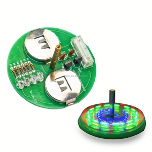 Kit de Práctica de Soldadura con LED Giratorio de Escritorio y Luces de Colores Intermitentes, Divertido Proyecto de Soldadura Electrónica DIY - Product Image 2