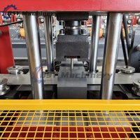 Máquina de perfilado de rodillos de perfil C para estanterías de almacenamiento duraderas, con punzonado de 1 estación y transmisión por cadena estable, para la fabricación de soportes de estanterías