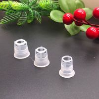 Autre bouchon transparent à trou pour flacon compte-gouttes, couvercle blanc à trou, fixation longueur 18