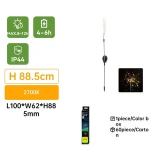 Lumière solaire LED d'ambiance pour jardin, acier inoxydable, 2700k, idéale pour éclairer le gazon et les espaces extérieurs décoratifs. - Product Image 3