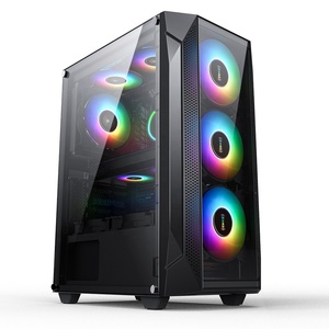 Phổ biến nhất Giá cả phải chăng giá OEM cao luồng không khí thiết kế máy tính để bàn màu đen PC trường hợp casetempered Glass argb Máy tính chơi Game trường hợp - Product Image 2