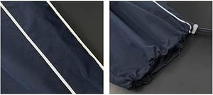 <span class=keywords><strong>Pantaloni</strong></span> Larghi da Donna Neri con Elastico in Vita e Strisce Laterali Bianche, Stile Casual per Streetwear - Product Image 6