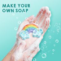Kit de fabrication de savon pour enfants, kit de science spa 2 en 1, bricolage faites vos propres sels de bain pétillants et savon.