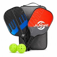 Raquette de pickleball en fibre de carbone JUNYE Pro 3k Honeycomb 16mm thermoformée, logo personnalisé OEM ODM, approuvée USAPA, vente en gros