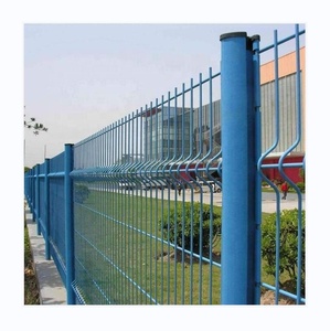 Panneau de clôture 3D en treillis métallique galvanisé soudé et cintré, haute <span class=keywords><strong>sécurité</strong></span>, décoratif pour jardin extérieur, avec portail et poteau carré - Product Image 2