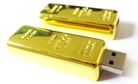 Drive Stik Usb bentuk batang emas, Flash Drive 128GB 64GB 32GB 16GB 8GB Bullion logam