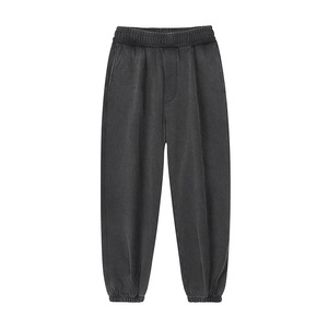 450g+ Heavyweight Vintage Washed Distressed Cotton Sports Beam Feet Snow Wash Drawstring Casual <strong>Men</strong> Women Sweatpants - Product Image 6