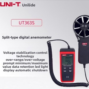 Anémomètre portatif UNI-T UT362, mesureur de vitesse du vent, de température et de débit d'air USB, modèle numérique haute précision de type séparé UT363S - Product Image 3