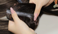 Extensions de cheveux naturels de haute qualité, tissage papillon blond Remy, cuticules intactes, tissage invisible XO avec trou, sans couture