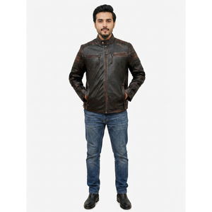 Autumn Winter <b>Men's</b> <b>Jacket</b> Fashionable Latest Style New Genuine <b>Leather</b> Breathable Heated Features Winter <b>Leather</b> <b>Jacket</b> for <b>Men</b> - Product Image 1