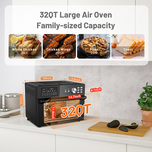 Horno de convección extragrande de 30L, freidora de aire <span class=keywords><strong>el</strong></span>éctrica, tostadora, Combo 21 en 1 con 4 accesorios de cocina y <span class=keywords><strong>libro</strong></span> de recetas - Product Image 5