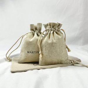 Promotion High Quality Beige Storage Jute <b>Pouch</b> Custom Eco-Friendly Burlap Jute Dust <b>Pouch</b> Recycle Jute <b>Drawstring</b> Bag - Product Image 5