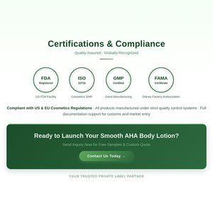 Loción Corporal Suavizante con AHA, 12% de Ácido Láctico, Urea, Niacinamida y Aloe Vera, para Piel Áspera y con Granos, Etiqueta Privada OEM, Hidratante Corporal - Product Image 6