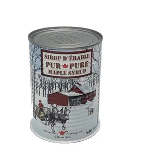 Fabriek Custom Ronde Metalen Blikjes Voor Siroop Honing Voedsel Blikjes Verpakking