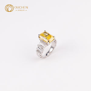 Gia Igi 인증 솔리드 골드 약혼 반지 HPTT 랩 성장 9k 14k 18k 다이아몬드 여성용 웨딩 파티 용 다이아몬드 - Product Image 5