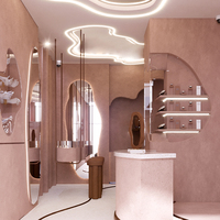 Comptoir de présentation de bijoux de mode, armoire murale, design intérieur personnalisé pour bijouterie avec éclairage LED