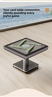 Table de Mahjong Automatique Pliante à Rotor, Sans Poussée, Double Usage (Table à Manger), avec Jeu de 36 Pièces en Métal, 110V, Fabriquée à Taïwan