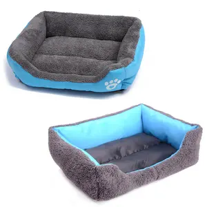 Cama grande cão gato estimação canil luxuoso quadrado