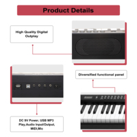 Custom Digital Piano 88 Keys BD-881T Portable Musical Instruments Electronic Organ With 200 Tones and Rhythm USB C Port Powered