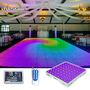 Compre sem fio diy dança disco dj luzes pista de led digital preto piso de dança cobertura painéis hire