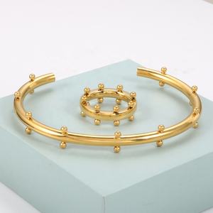 Bijoux plaqué <span class=keywords><strong>or</strong></span> <span class=keywords><strong>18</strong></span> k, <span class=keywords><strong>manchette</strong></span> Multi l, bracelets en acier inoxydable, ouverts, en verisateur, cadeau - Product Image 5