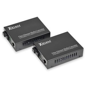 Convertidor de Medios Ethernet de Fibra Xicom 10/100/1000Base-T a 1000Base-FX, Convertidor de Puente Gigabit de Fibra Única - Product Image 1