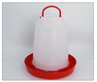 Eau potable pour volaille Abreuvoir pour poulet Mangeoire et abreuvoir pour volaille Seau avec couvercle pour poulet Canard Oie