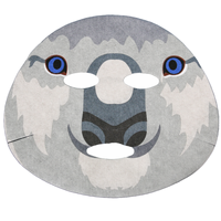 Masque facial en crocodile imprimé de haute qualité de marque privée tissu bambou feuille de lyocell organique matériel de masque