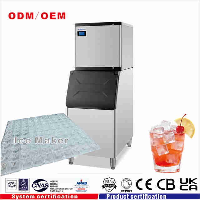 Nugget Ice Maker Machine Heavy Duty Water Cooled Ice Cube Machine Commercial Ice Maker for Bar Club