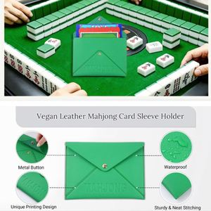 Portable Mahjong Score Card Carry Purse Soft Waterproof Faux Leather Mahjong Card Carry Bag Perfect Mahjong <b>Gift</b> for Men Women - Product Image 4