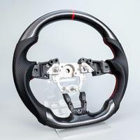 Setir Mobil Mazda MX-5 Miata NC 2006-2015 Berbahan Serat Karbon Hydro-Dipped dengan Jahitan Merah & Ring Merah