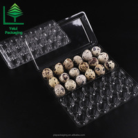Boîte à œufs de caille jetable écologique à 18 compartiments, pliable en trois, en PET transparent avec couvercle à clipser, anti-fuite, pour la maison, fabriquée en Chine