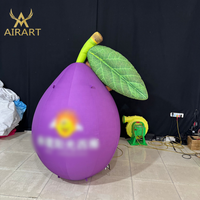 Le modèle gonflable réaliste de ballon de pruneau pour le centre commercial de marché annoncent l'activité de promotion