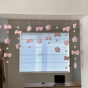 Pembe Gezegen Kapı Perdesi Dekorasyonu Sevimli Kız Kalp Dekorasyonu Yüksek Güzellik Kadın Duvar Dekorasyonu Deliksiz Kapı Perdesi - Product Image 3