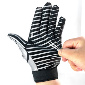 Guantes de fútbol americano para entrenamiento, guantes de cuero personalizados, de dedo completo, deportivos, novedad - Product Image 3