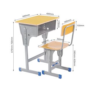 Ensemble table et chaise de salle de classe d'école simple Vente de meubles d'étudiant pour l'école primaire Populaire par les clients de nombreux pays - Product Image 4