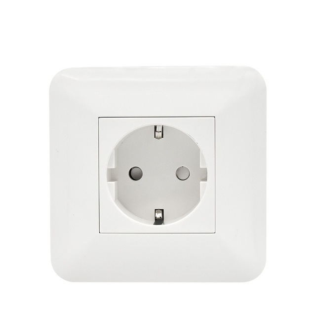 Factory NEPCI 250v 16A German Wall Schuko Socket XJY-QB-57-101A 86x86 Flush Mount Euro Wall Socket Outlet for Plug Type F and C