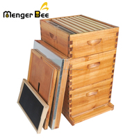 Nouvelle ruche à abeilles Menger Bee à 3 couches et 10 cadres, en bois de sapin, avec revêtement en cire, joint en queue d'aronde, pour élevage apicole