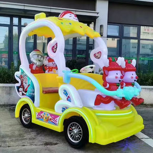Nouvelle voiture jouet à thème Père Noël pour <span class=keywords><strong>4</strong></span> personnes, jouet de parc d'attractions intérieur de Noël avec pneus tout-terrain, tension 48v - Product Image 3