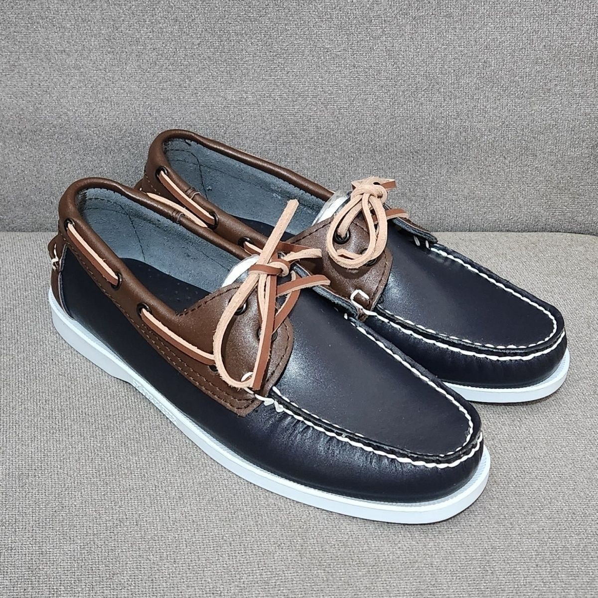 Navy and Brown
