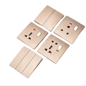 Prises murales électriques couleur or Royaume-Uni Afrique <span class=keywords><strong>Malte</strong></span> Maldives, simples et doubles, avec USB, panneau PC, CE - Product Image 1