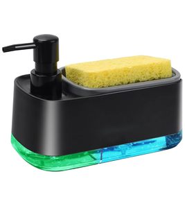 <b>Dish</b> Soap Dispenser Sponge Holder Kitchen Sink Caddy Dishwashing Liquid Hand Soap Pump Dispenser Sink Organizer - Product Image 1