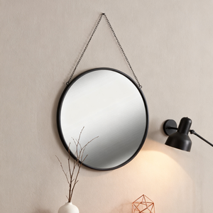 Cổ Điển Vòng Tường Gương Kim Loại Lớn Khung Với Chuỗi Sắt Rõ Ràng Kính Retro Gương Cho Trang Trí Nội Thất Và Khách Sạn Nội Thất - Product Image 2