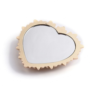 Heart Shape Brand Name Small Fashion <b>Compact</b> Gold Plated Girly Giftware Cosmetic Lovely <b>Mirror</b> - Product Image 6