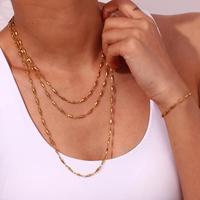 Nouveauté : Collier ras du cou en acier inoxydable plaqué or 18 carats, hypoallergénique, inaltérable et résistant à l'eau pour femme