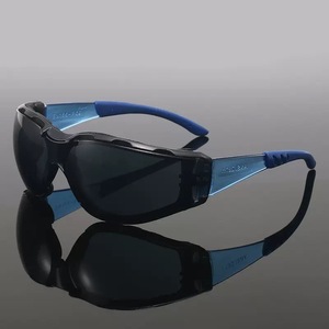 Lunettes de sécurité PC Blue Temple anti-rayures, anti-buée, EN166, avec joint en mousse amovible, pour le travail - Product Image 4